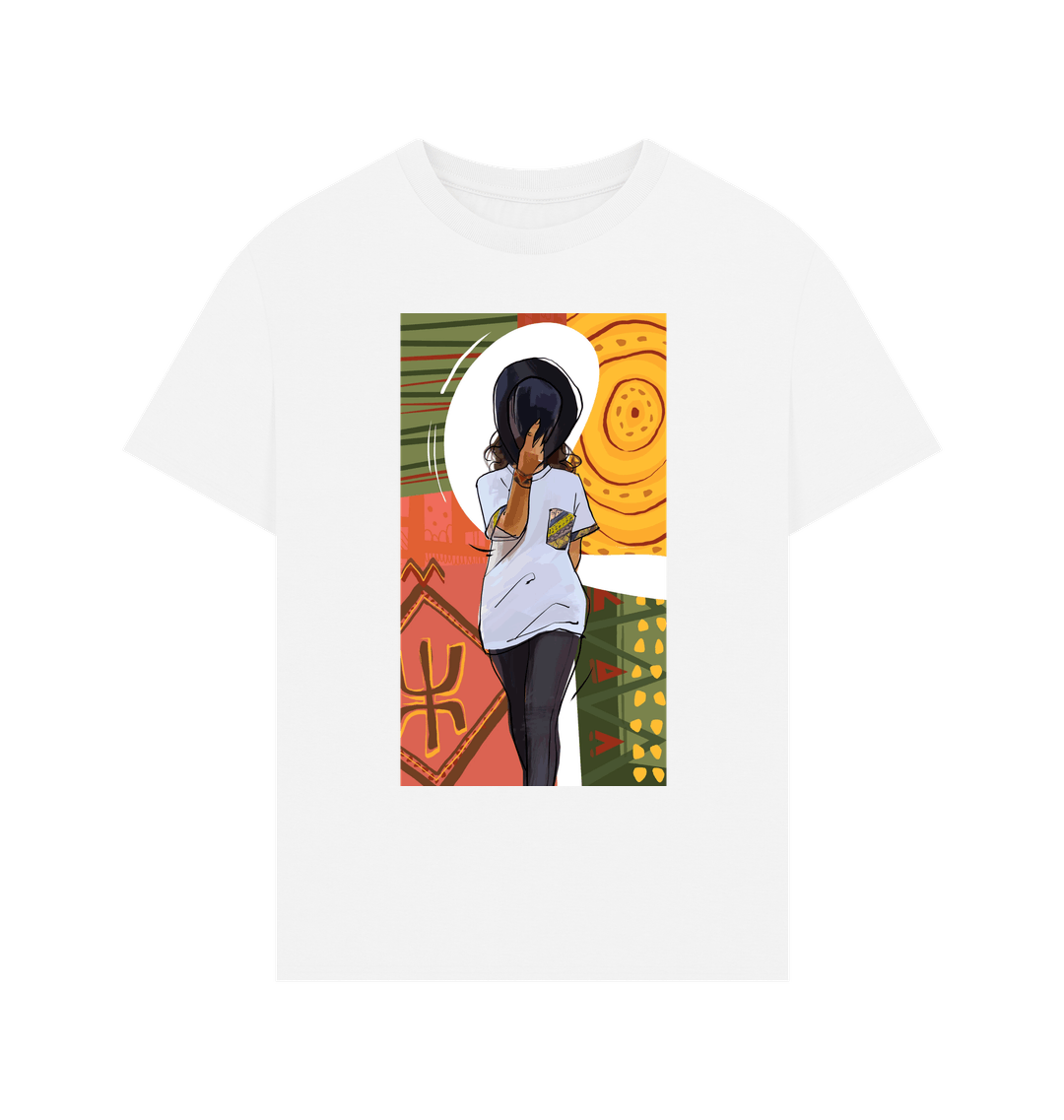 White Printed T-shirt Front
