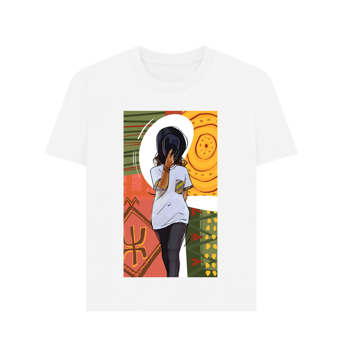 White Printed T-shirt Front